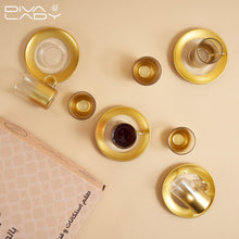 طقم استكانه وفناجين قهوة ذهبى- 18 حبة