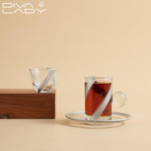 طقم استكانه وفناجين قهوة فضى - 18 حبة