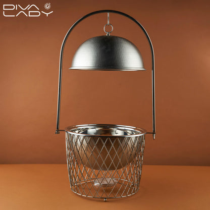 سخان طعام مدور مع حامل