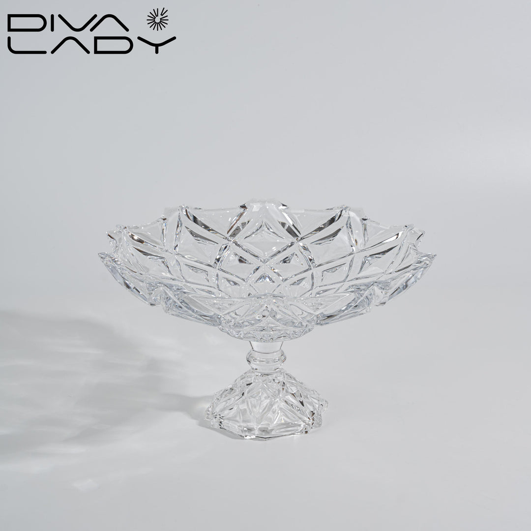 Crystal serving plate