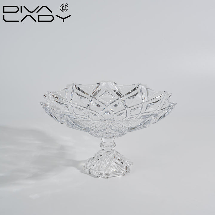 Crystal serving plate