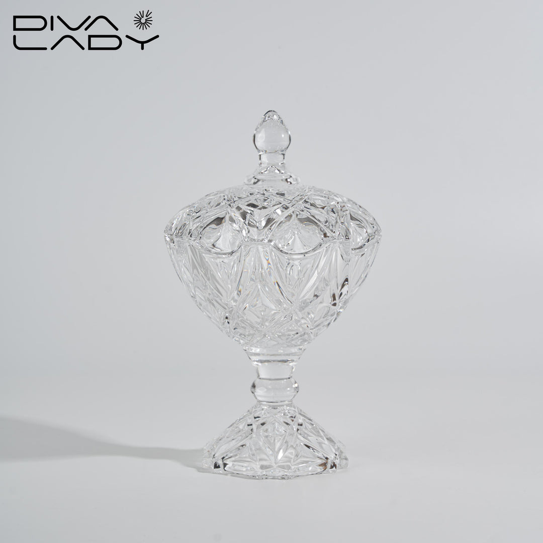 Crystal serving plate