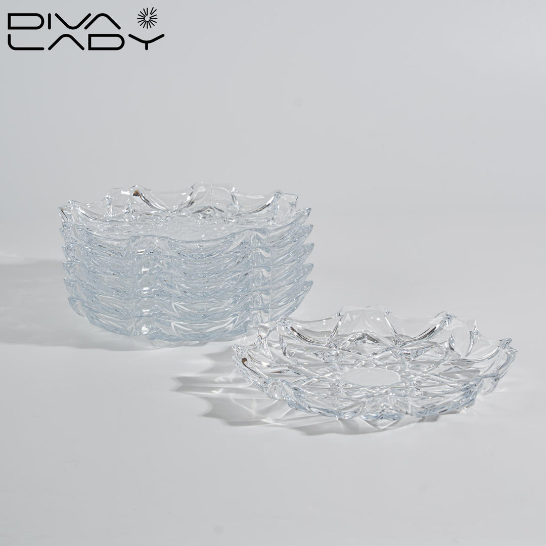 Crystal serving plate