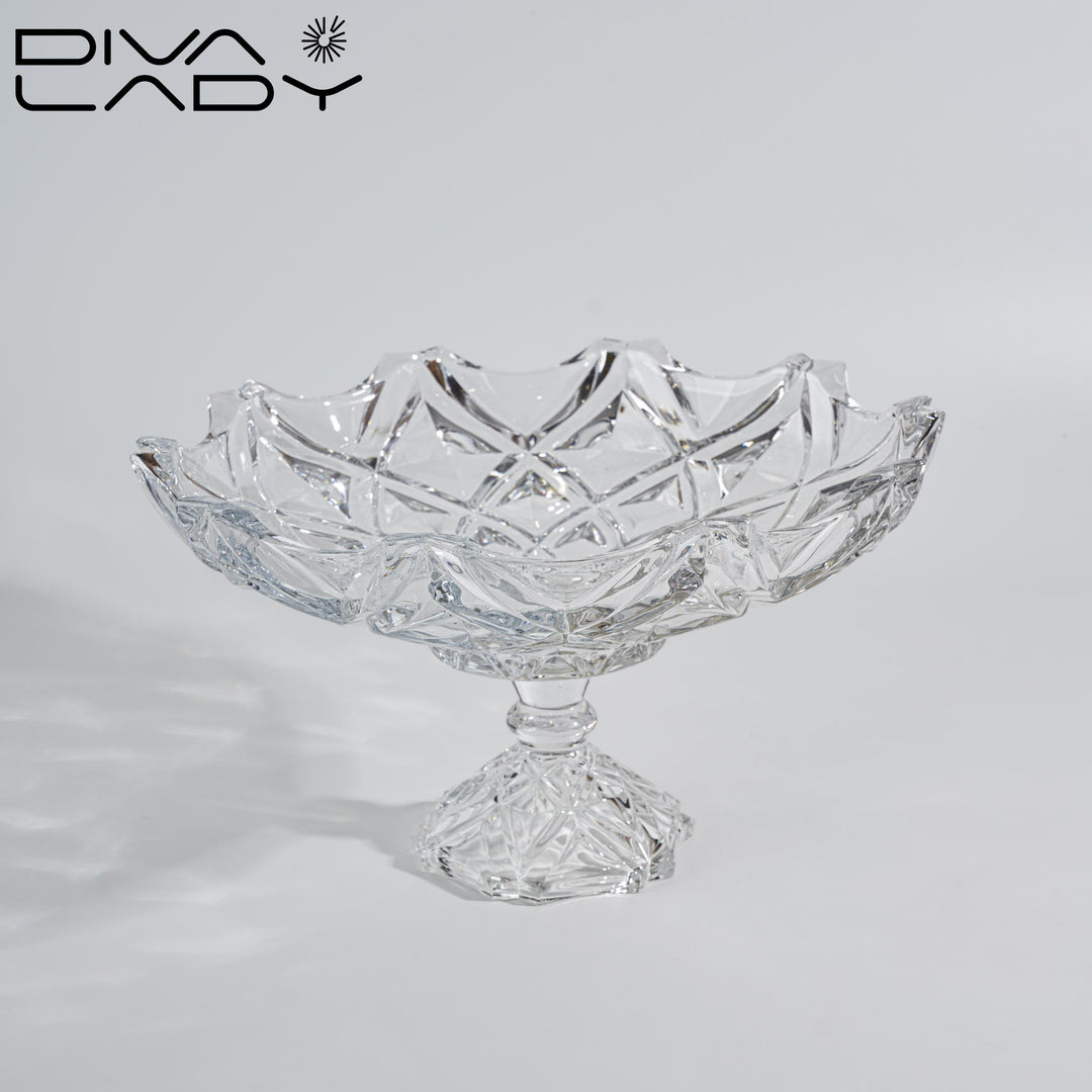 Crystal serving plate