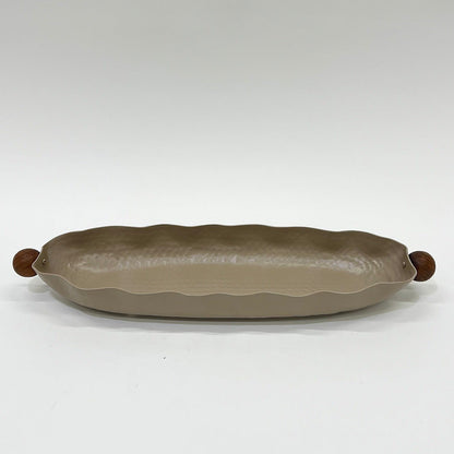 صينية تقديم بيضاوية كبيرة