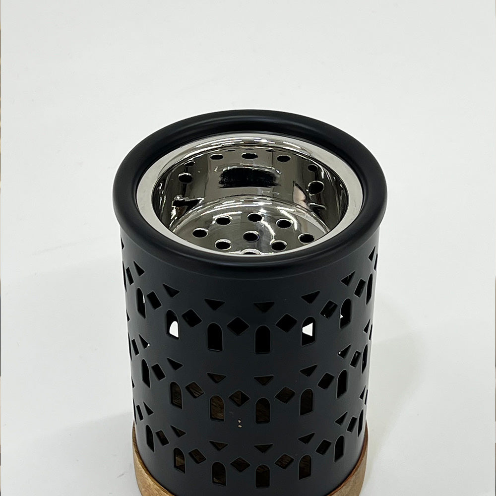 مبخر معدني بقاعدة خشبية Alkuwaity Al Awal الكويتي الأول