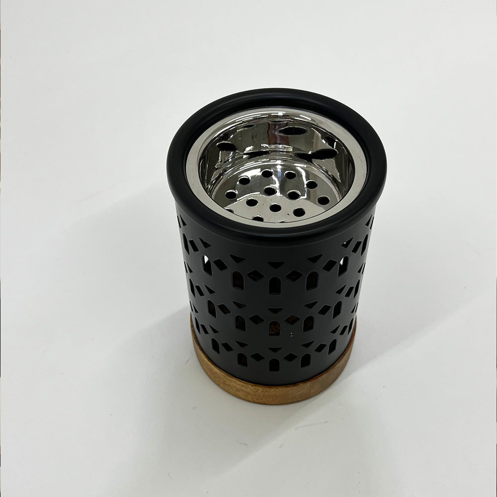 مبخر معدني بقاعدة خشبية Alkuwaity Al Awal الكويتي الأول