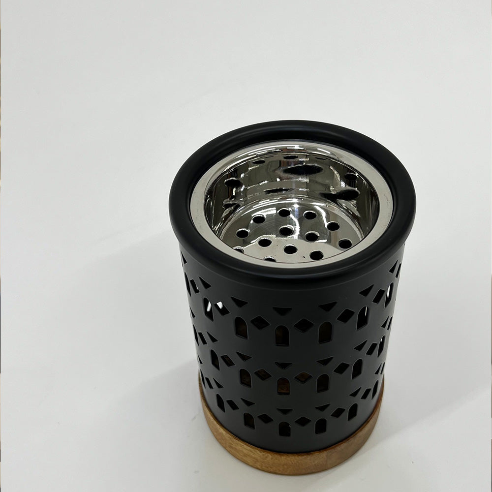 مبخر معدني بقاعدة خشبية Alkuwaity Al Awal الكويتي الأول