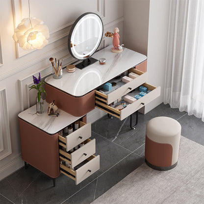 طاولة الماكياج مع مرآة مضيئة