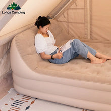 سرير هوائي قابل للنفخ مع مضخة ووسادتين