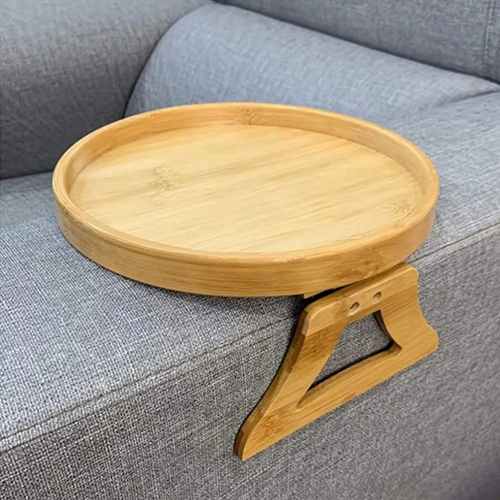 Wooden armrest chair tray 