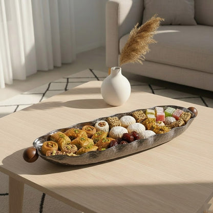 صينية تقديم بيضاوية كبيرة