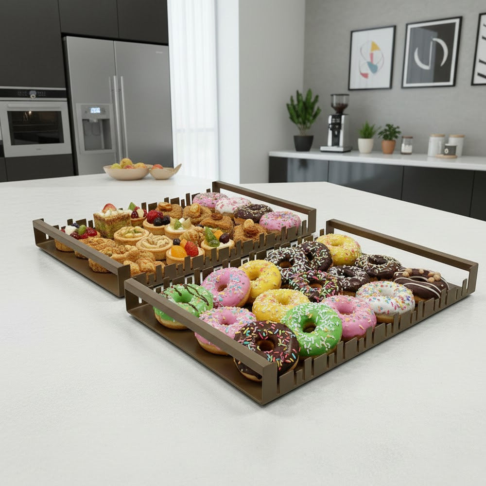 صينية تقديم معدنية