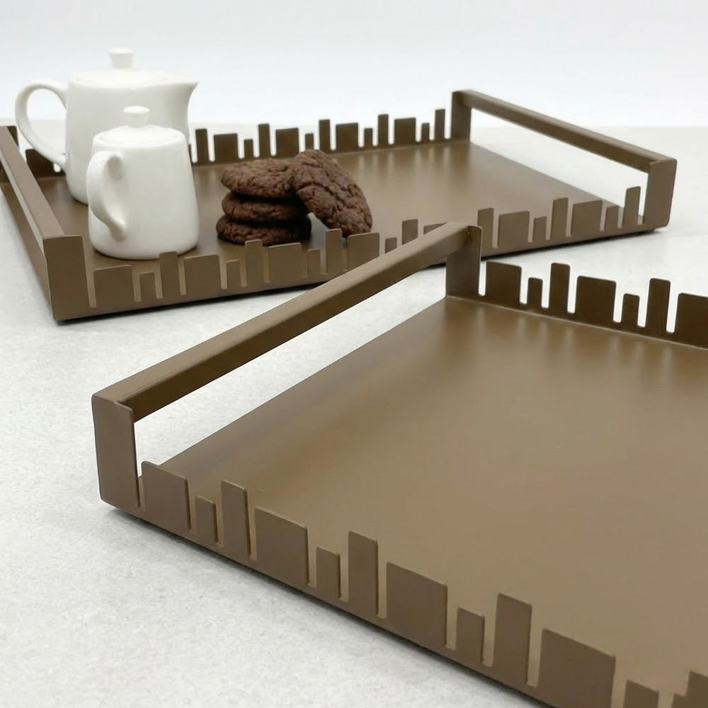 صينية تقديم معدنية