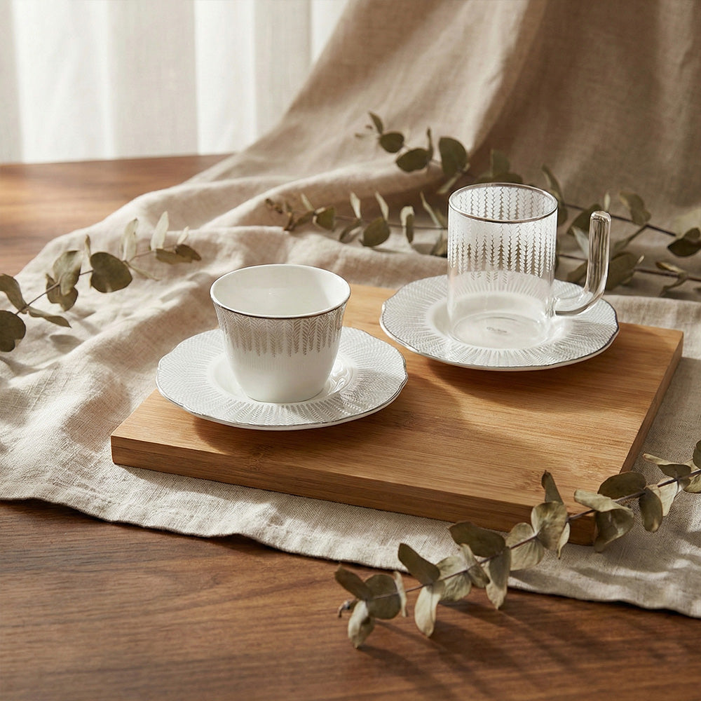 طقم استكانه وفنجان 18 قطعة Alkuwaity Al Awal الكويتي الأول