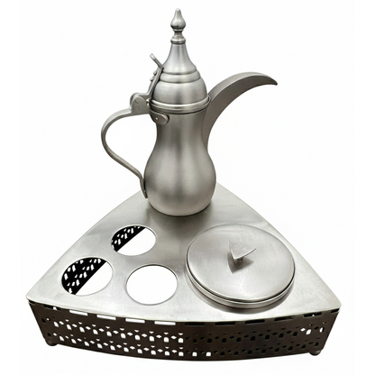 طقم قهوة عربية مع وعاء تمر