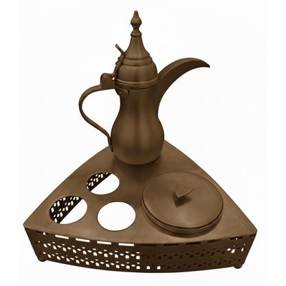 طقم قهوة عربية مع وعاء تمر