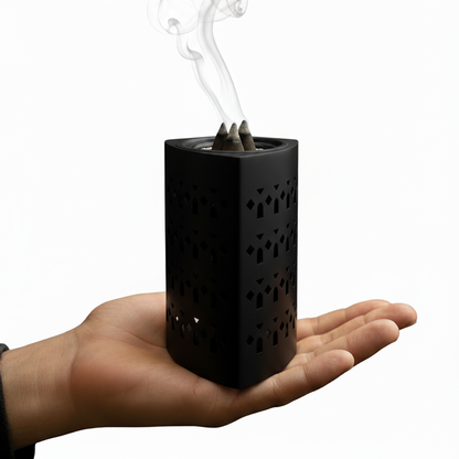 مبخر معدني فاخر بنقوش هندسية