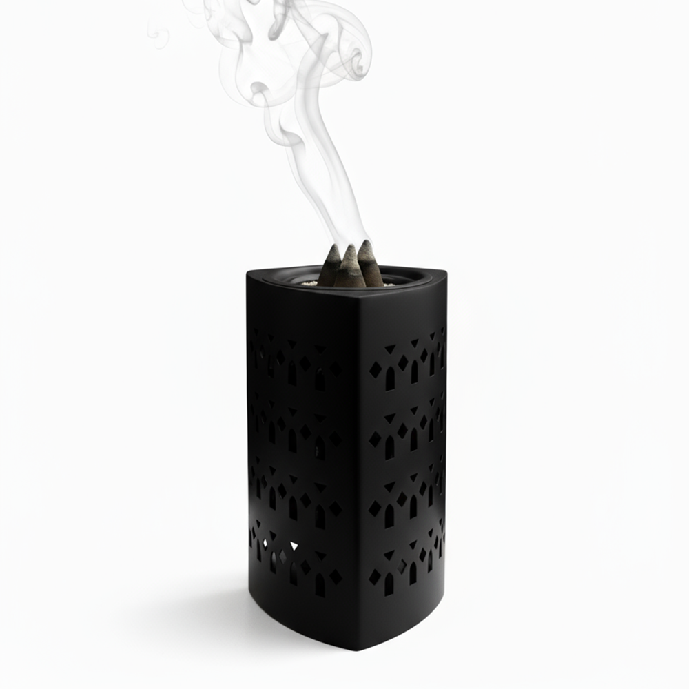 مبخر معدني فاخر بنقوش هندسية