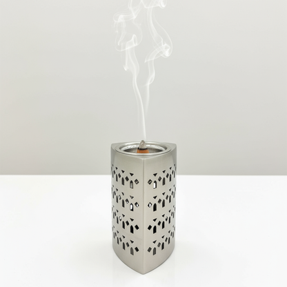 مبخر معدني فاخر بنقوش هندسية