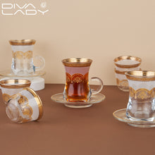 طقم استكانة وفنجان 18 قطعة