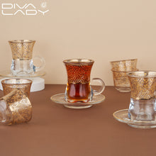 طقم استكانة وفنجان 18 قطعة