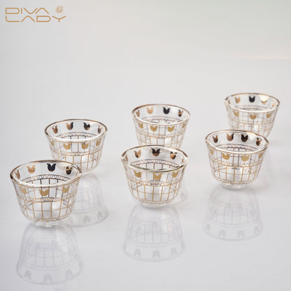 طقم استكانه وفناجين عربية 18 قطعة