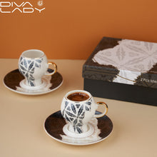 طقم فنجان قهوة تركى 2 ق