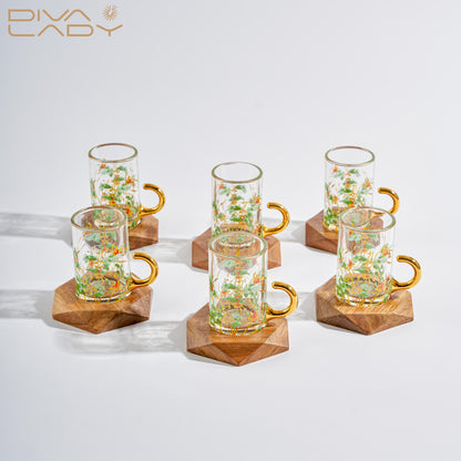 طقم استكانه وفناجين عربية 18 قطعة