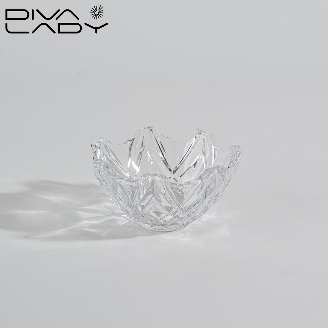 Crystal serving plate