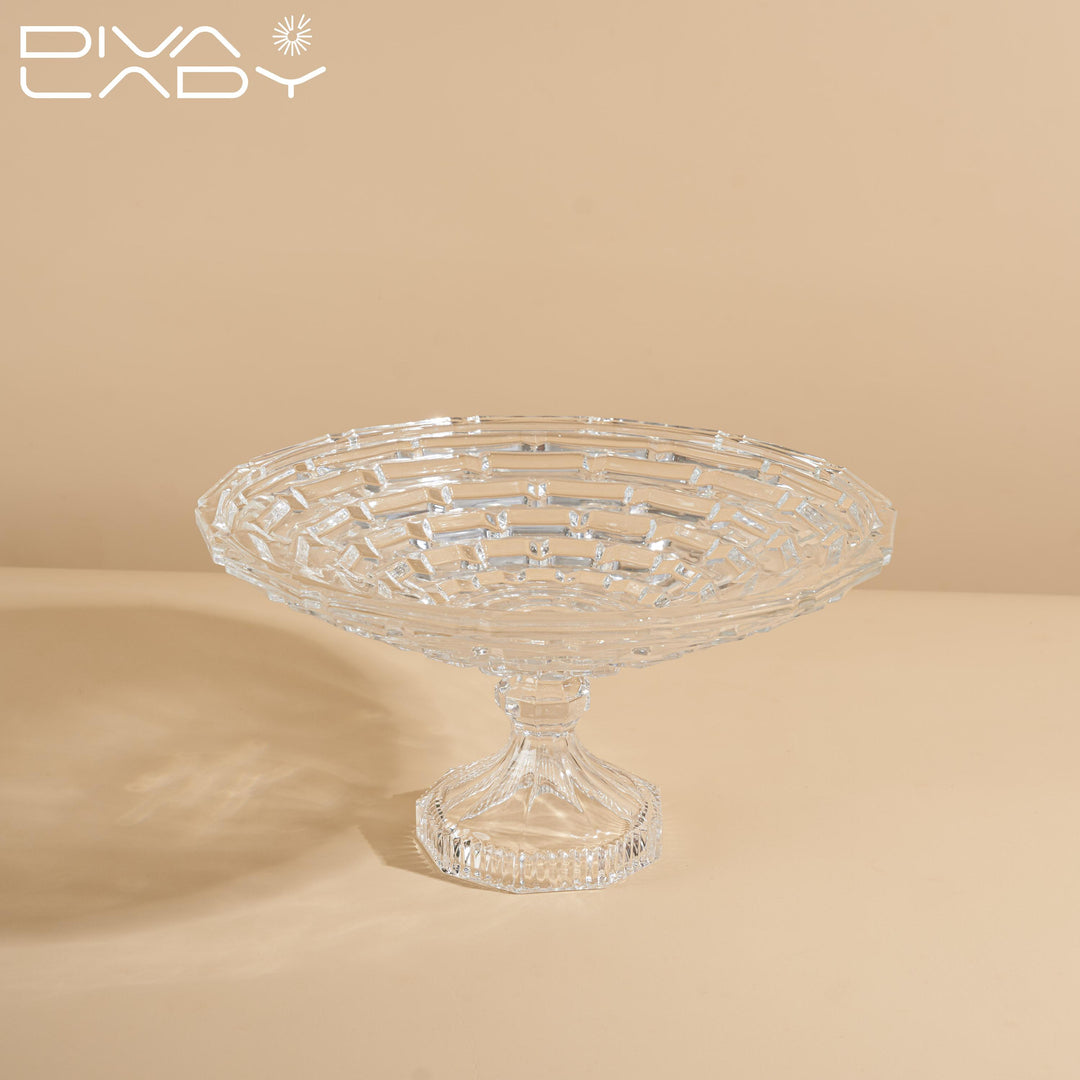 Crystal serving plate