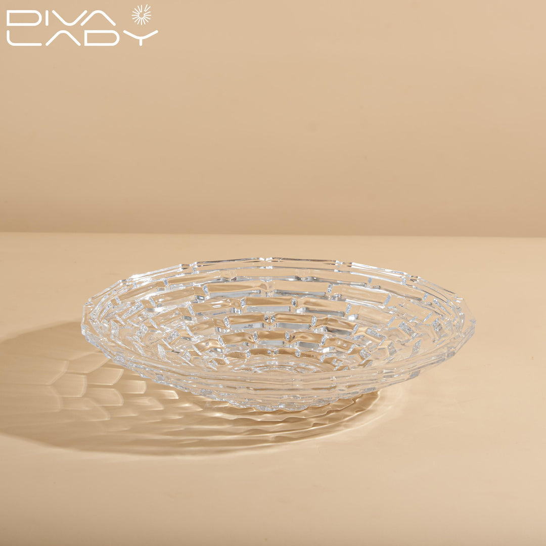 Crystal serving plate