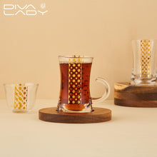 طقم استكانه وفنجان18ق Diva Lady