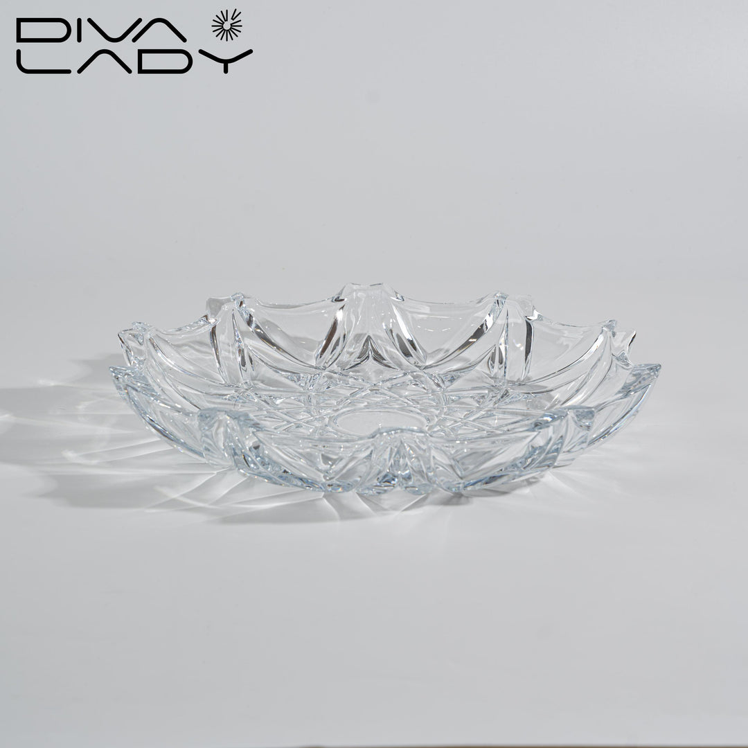 Crystal serving plate