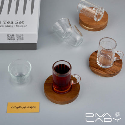 طقم استكانه وفنجان18ق