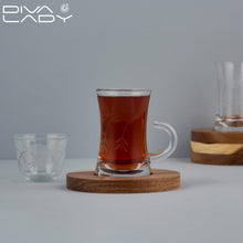 طقم استكانه وفنجان زجاجية Diva Lady