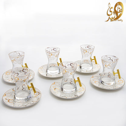 طقم استكانه وفنجان 18 ق