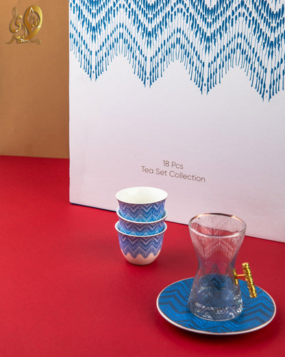 طقم استكانه وفنجان 18 ق