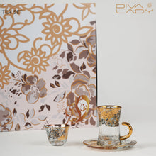 طقم استكانة وفنجان 18 ق