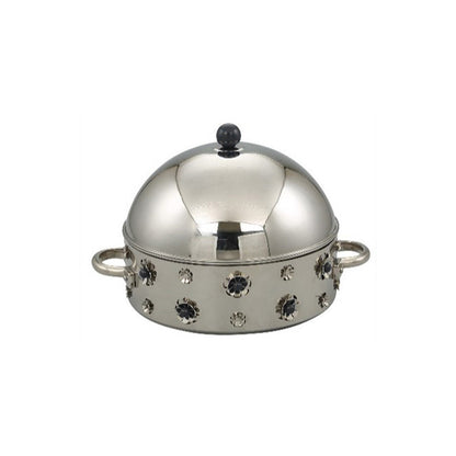 حافظة طعام معدنية مع زخارف