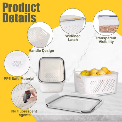 طقم صناديق ثلاجة للتخزين 9 قطعة