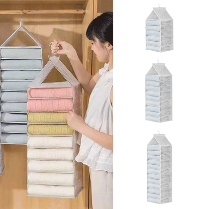رفوف تخزين شفافة لخزانة الملابس