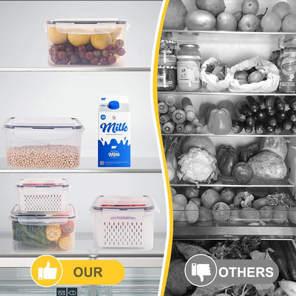 طقم صناديق ثلاجة للتخزين 9 قطعة