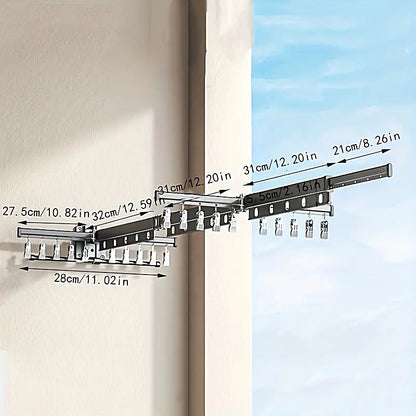 رف تجفيف الملابس المثبت على الجدار