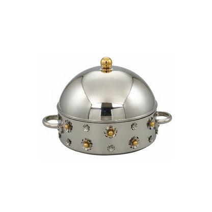 حافظة طعام معدنية مع زخارف