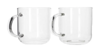 كوب مج زجاجي 2 قطعة 330 مل