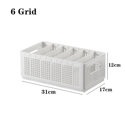 صناديق تخزين الملابس المقسمة (6 شبكات صغيرة)