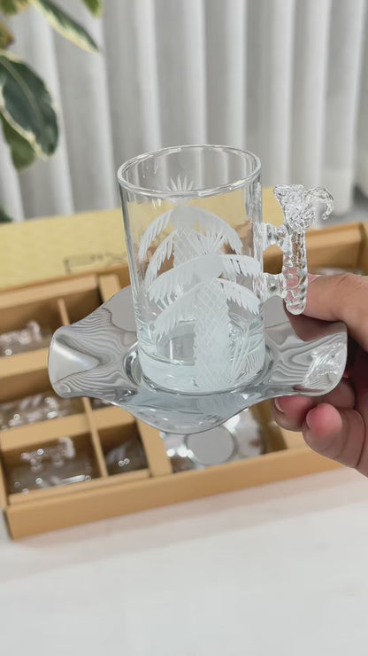 طقم استكانه وفناجين18ق نخله