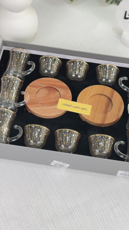 طقم استكانه وفنجان18ق