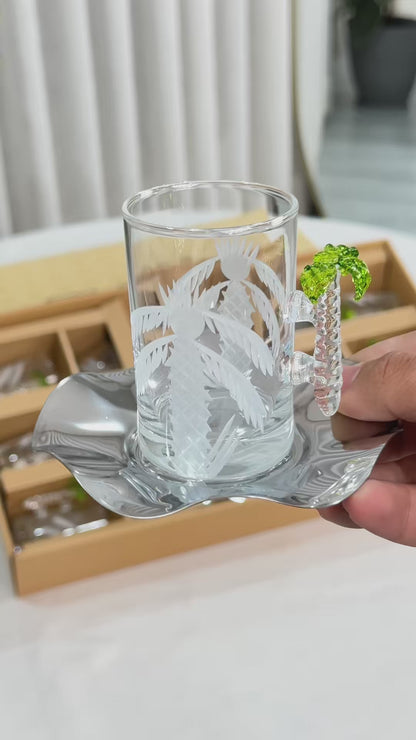 طقم استكانه وفناجين18ق نخله